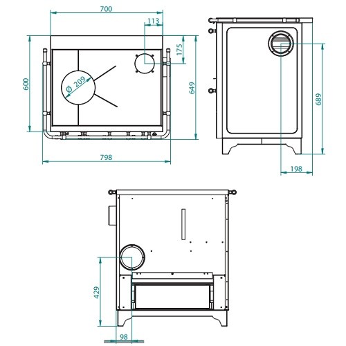 Cuisinière à bois Royal Betty 3,5 | 5 kW