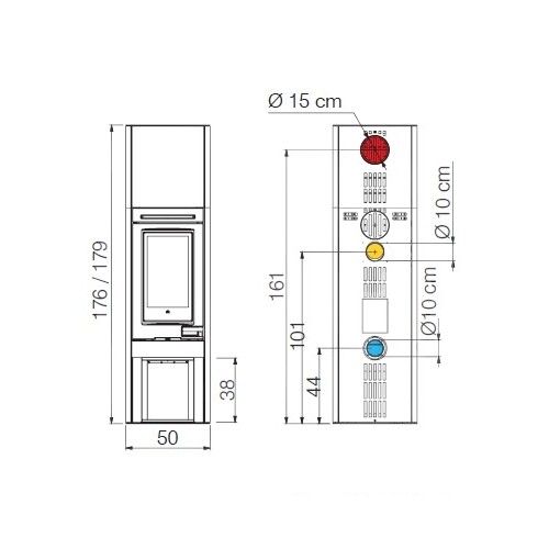 Poêle à bois Edilkamin Tally S 8 kW