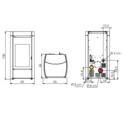 Poêle à granulés Edilkamin Lena 9+ Evo 9,2 kW