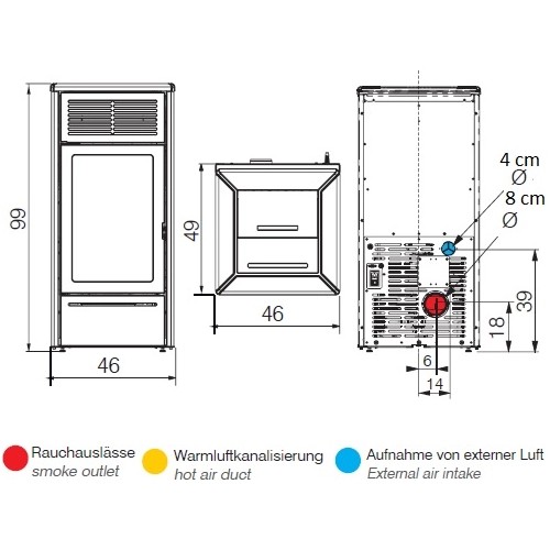 Poêle à granulés Edilkamin Nara 7 Evo 6,9 kW