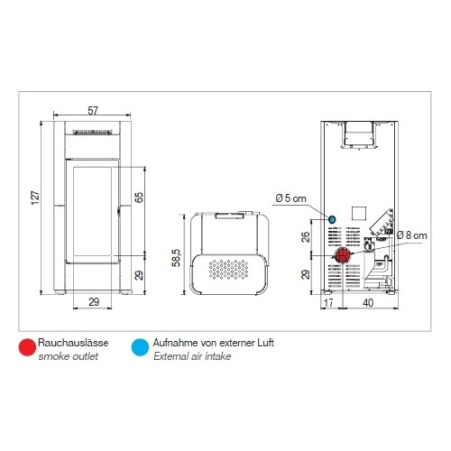 Poêle à granulés Edilkamin Tera H 25 Evo 25,1 kW Hydro