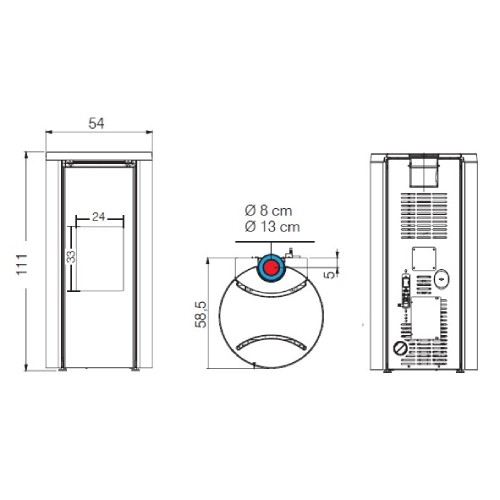 Poêle à granulés Edilkamin Celia Air Tight C Magic 7,2 kW
