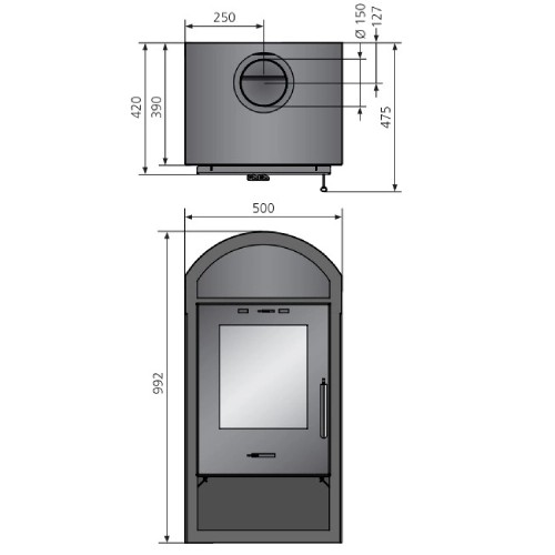 Poêle à bois Justus Vegas V 6 kW