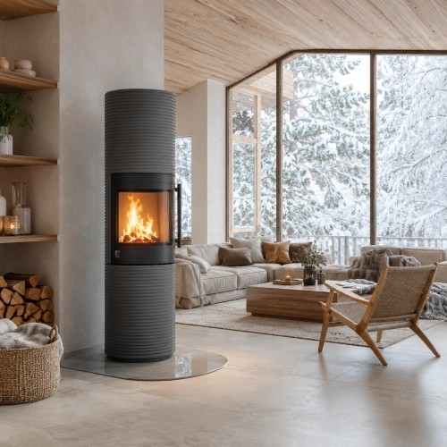 Poêle à bois Drooff Brunello 2 L Groove 6 kW