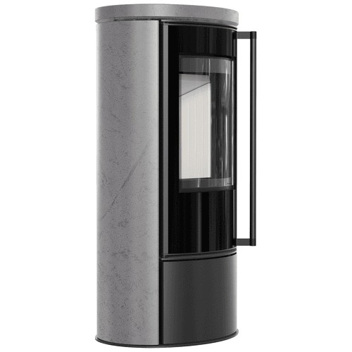 Poêle à bois Kratki Erik 5,5 kW avec plaque supérieure en céramique