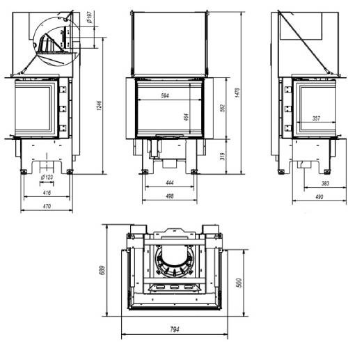 Insert bois Fram 3/60/40 7 kW