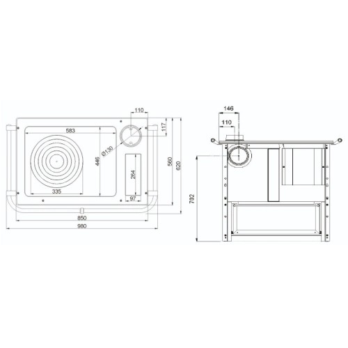 Cuisinière à bois Westminster Cuisinière rustique K 85 F II 6 kW