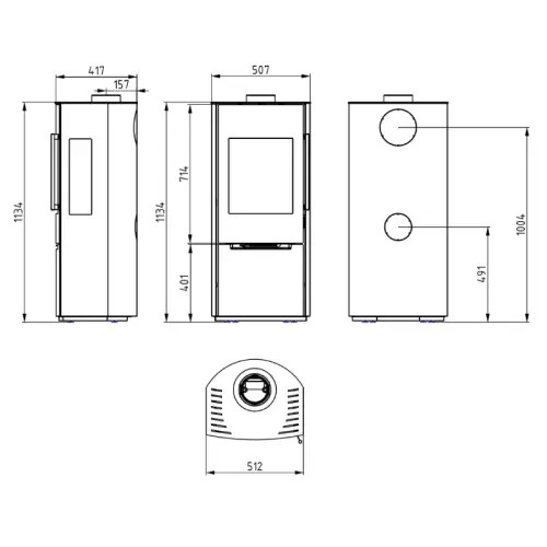 Poêle à bois Wamsler Pylon 6,2 kW