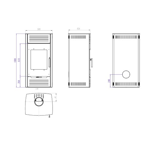 Poêle à bois Wamsler Seto 8 kW