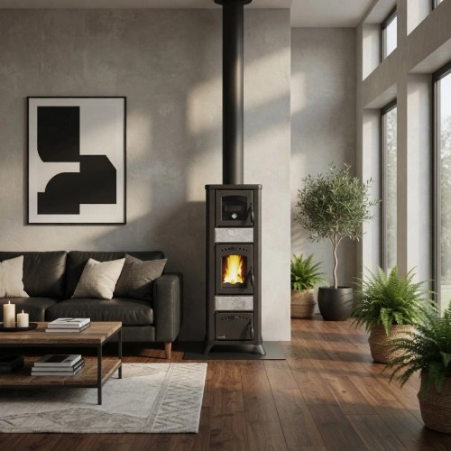 Poêle à bois Wamsler Romantik-B II Backfach 6 kW