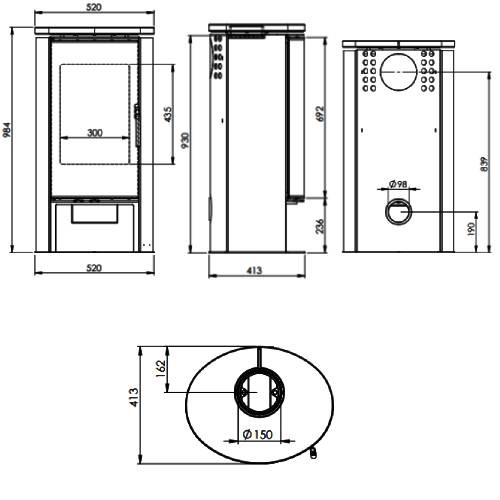 Poêle à bois Fireplace Kobe 5 kW