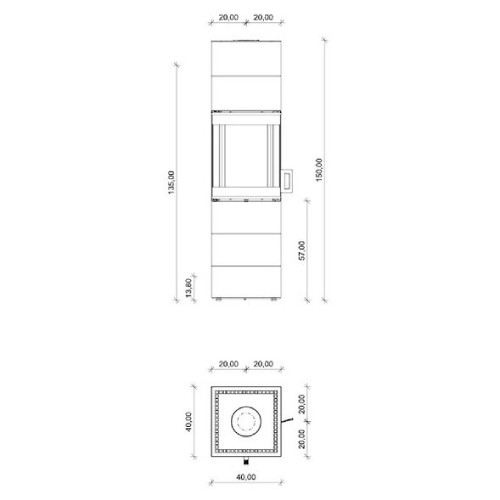 Poêle à bois Neocube S30 Black & White Edition 6 kW