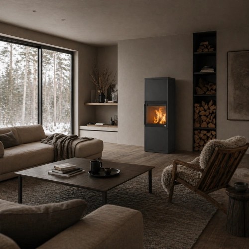 Poêle à bois Drooff Livera Panorama L 8 kW