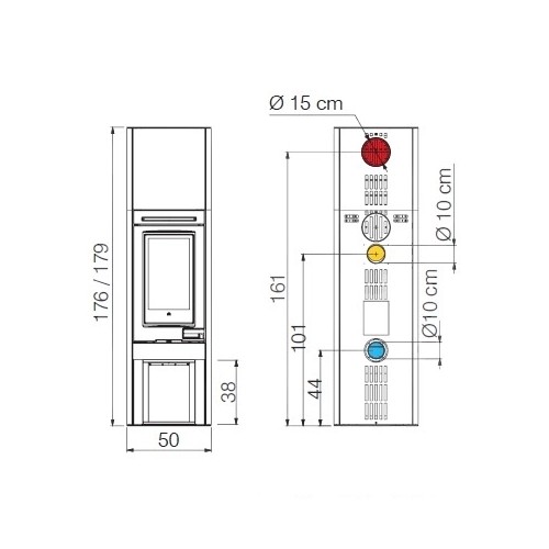 Poêle à bois Edilkamin Tally S Evo 9,1 kW