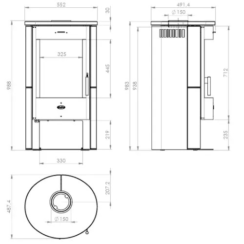 Poêle à bois Fireplace Zaria 6 kW