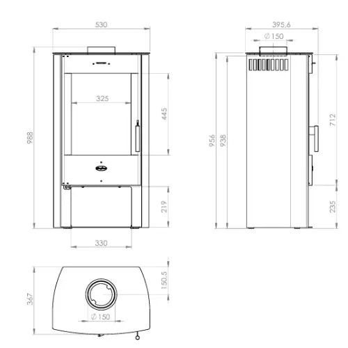 Poêle à bois Fireplace Tuvalu 6 kW