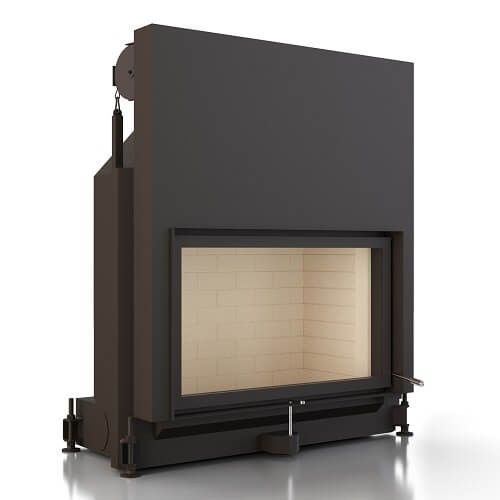 Insert bois Brunner Foyer Stil plat 53-88 + porte coulissante 11 kW