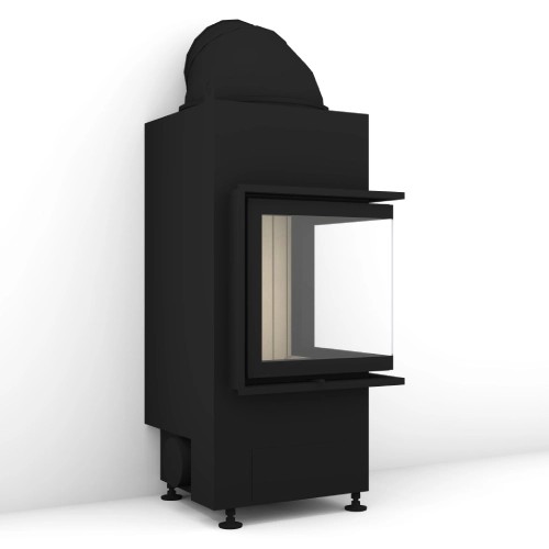 Insert bois Brunner BKH 5.0 d'angle 42-42-42 | 7 kW porte pivotante