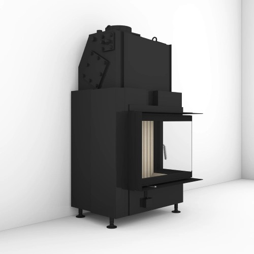 Insert bois d’angle Brunner 42/57/30 droite 8 kW porte pivotante, hydro