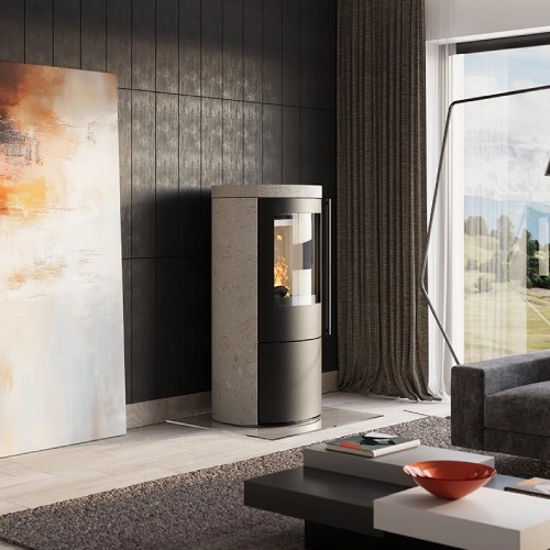 Poêle à bois Vaio IQ 33 Naturstein 6,3 kW