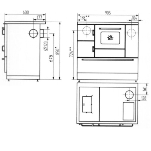 Cuisinière à bois Wamsler K 138 CL 7 kW