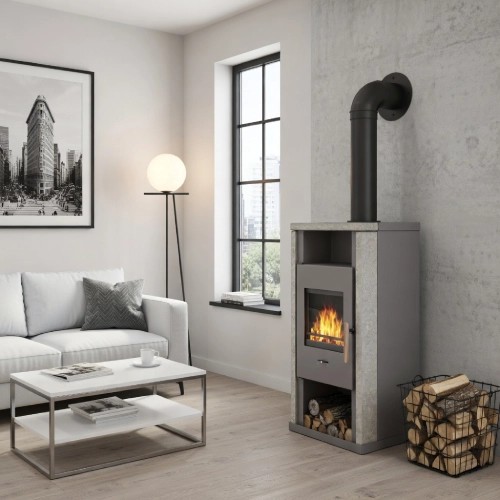 Poêle à bois Wamsler Yuna Pierre naturelle 6 kW