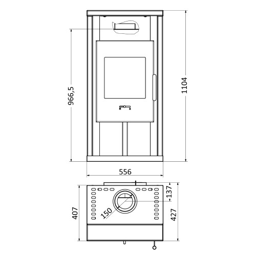 Poêle à bois Wamsler Yuna Pierre naturelle 6 kW