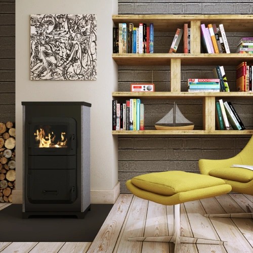Poêle à bois Wamsler RH-8 A/D avec feu continu automatique 8 kW