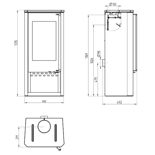 Poêle à bois Wamsler Turon 8 kW