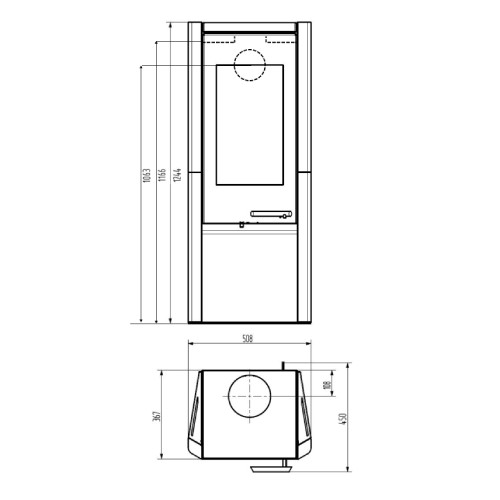 Poêle à bois Wamsler Myro-H 8 kW
