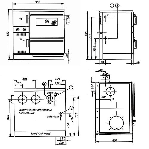 Cuisinière à bois Wamsler K 148 | 23 kW Hydro