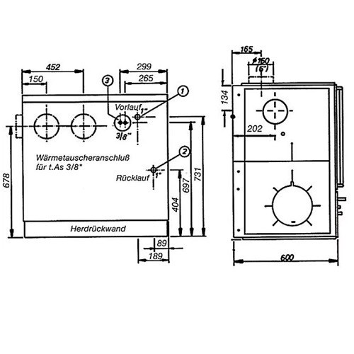 Cuisinière à bois Wamsler K 148 CL 23 kW Hydro