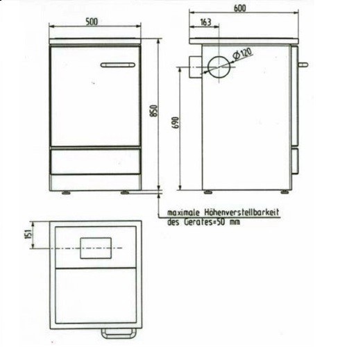 Cuisinière à bois Wamsler K 155 S 5 kW