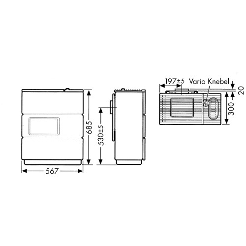 Poêle à mazout Wamsler OS 4/5 Vario 5 kW
