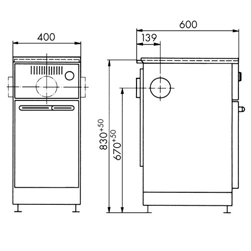 Cuisinière à mazout Wamsler OZ 444 S 5,5 kW