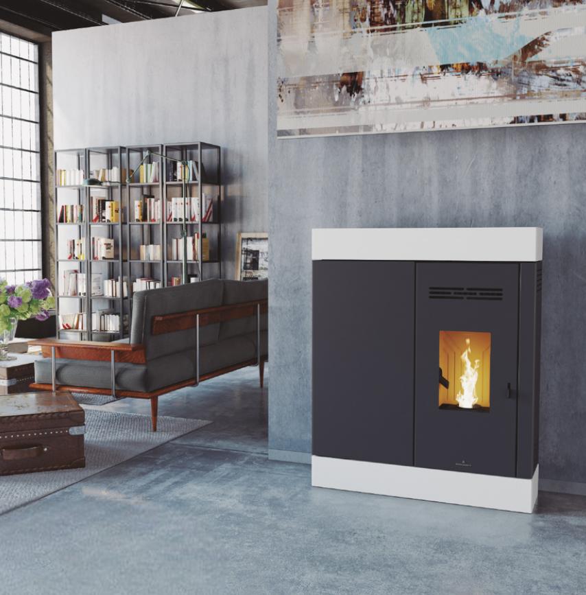 Poêle à granulés extra-plat - BRONPI Cira 8 kW