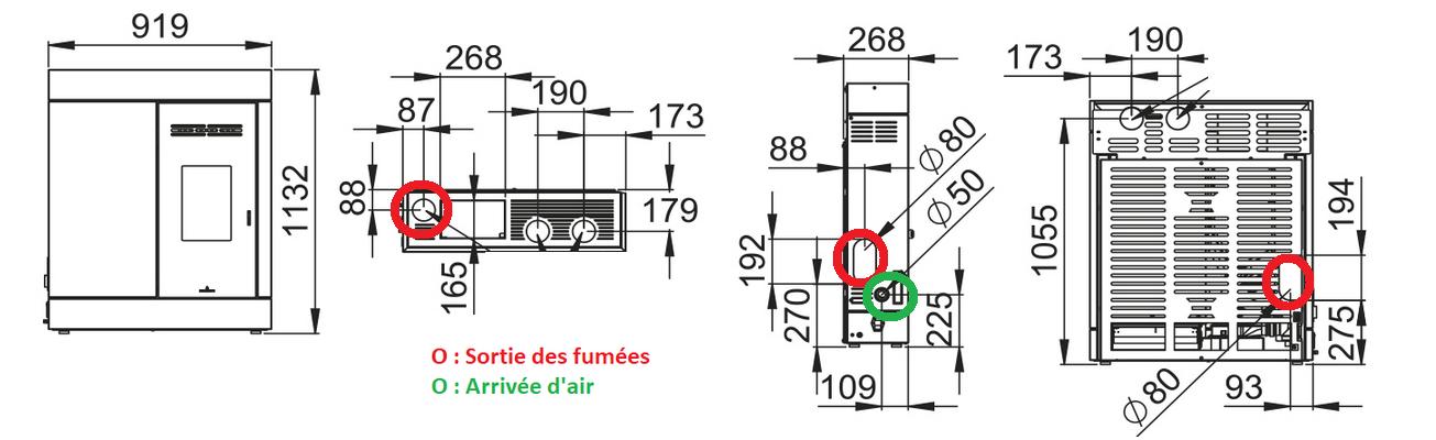 Poêle à granulés extra-plat - BRONPI Cira 8 kW