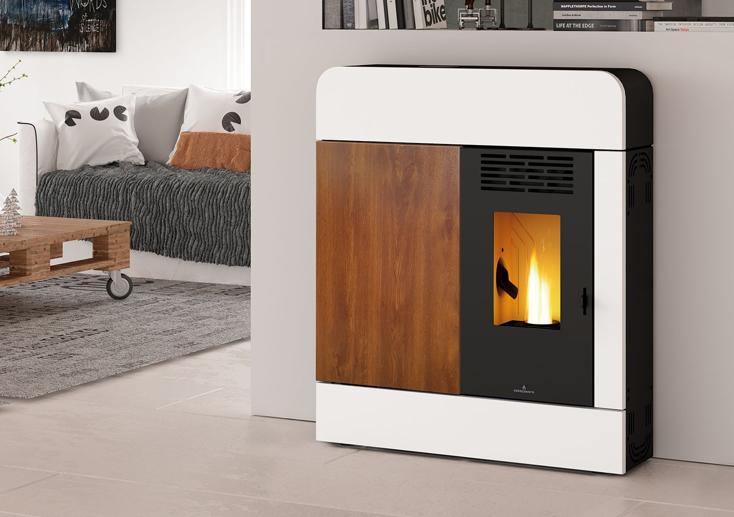 Poêle à granulés extra-plat - BRONPI Dora 11 kW
