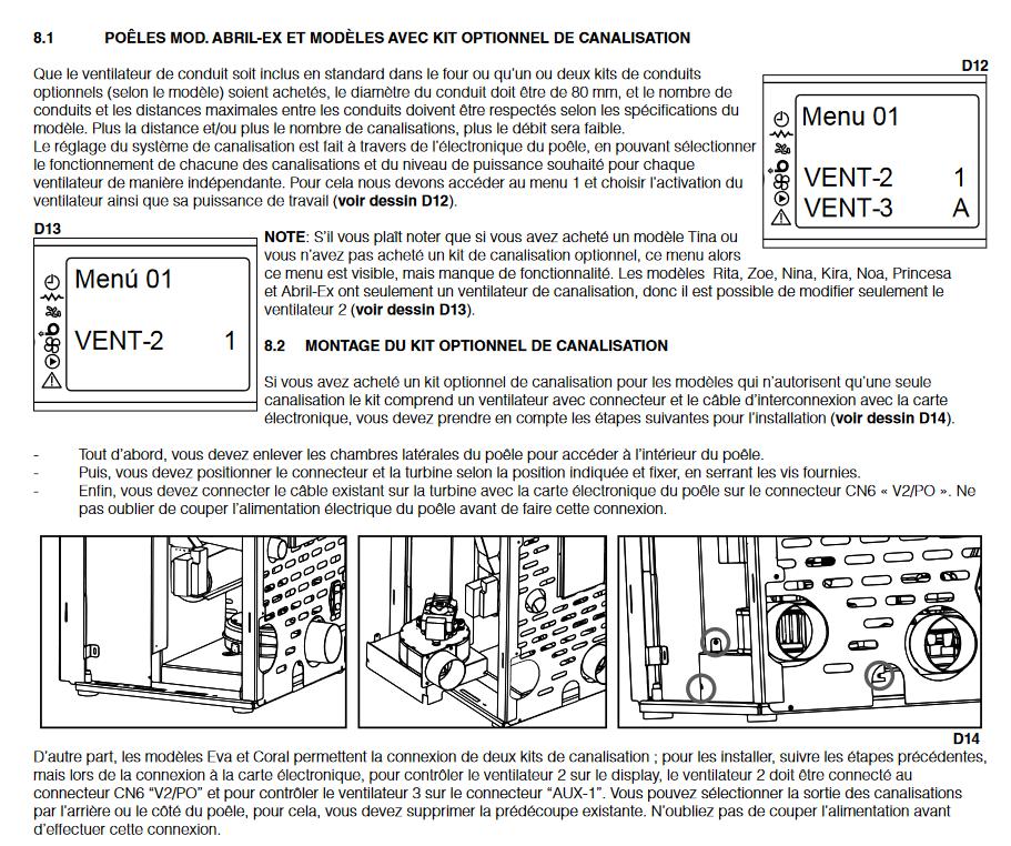Poêle à granulés option canalisable - BRONPI Eva NC 14 kW