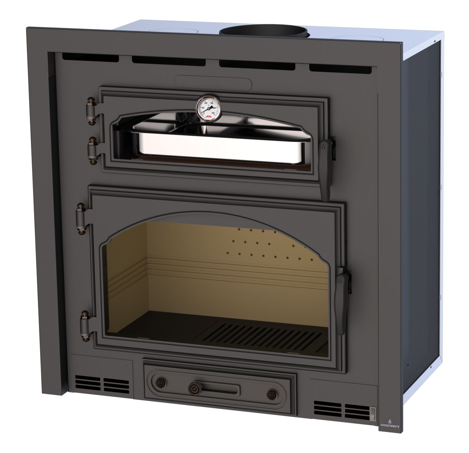 Insert à bois avec four ventilé canalisable - BRONPI Everest 15 kW