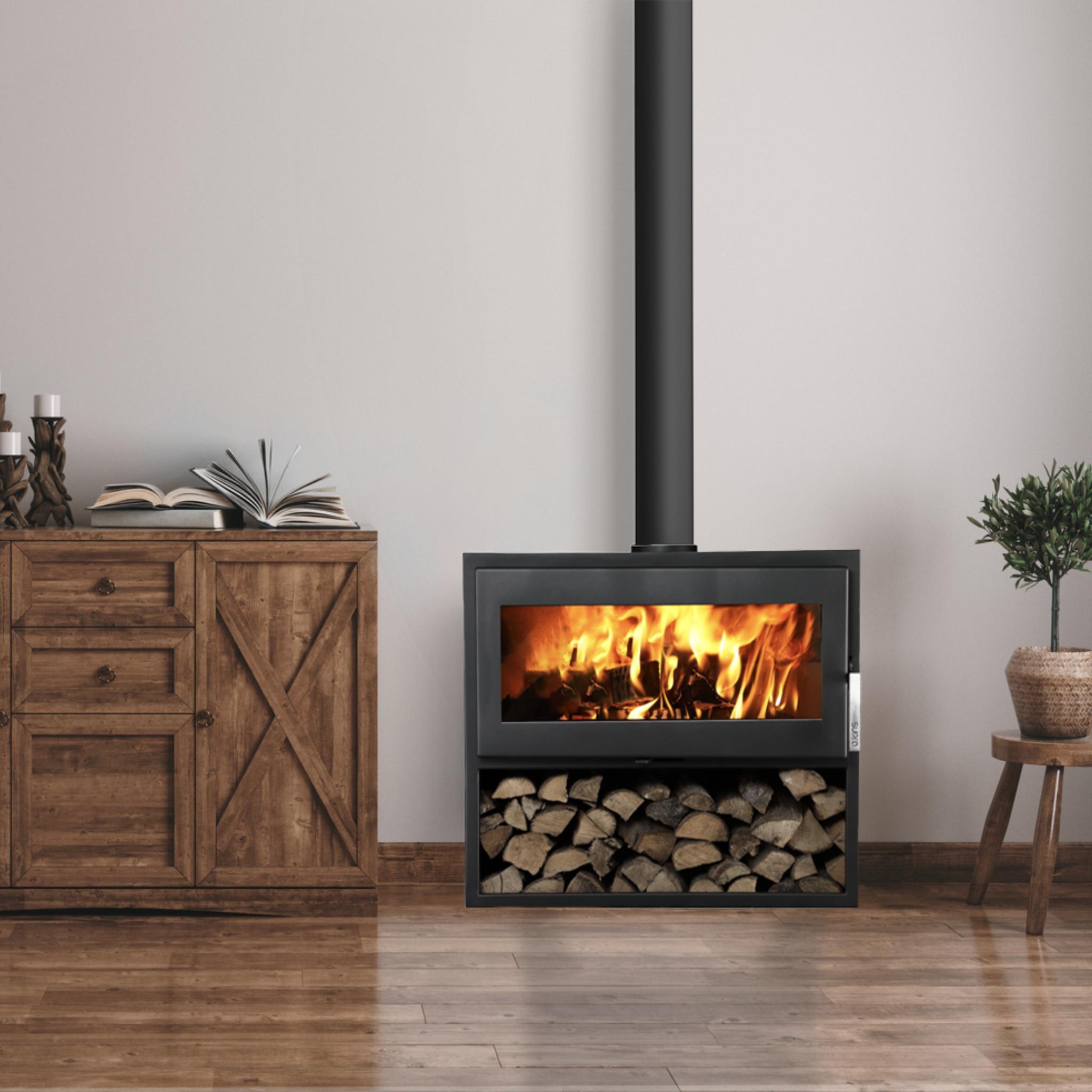 Poêle à bois étanche - SUPRA Larry Bûcher 8.5 kW