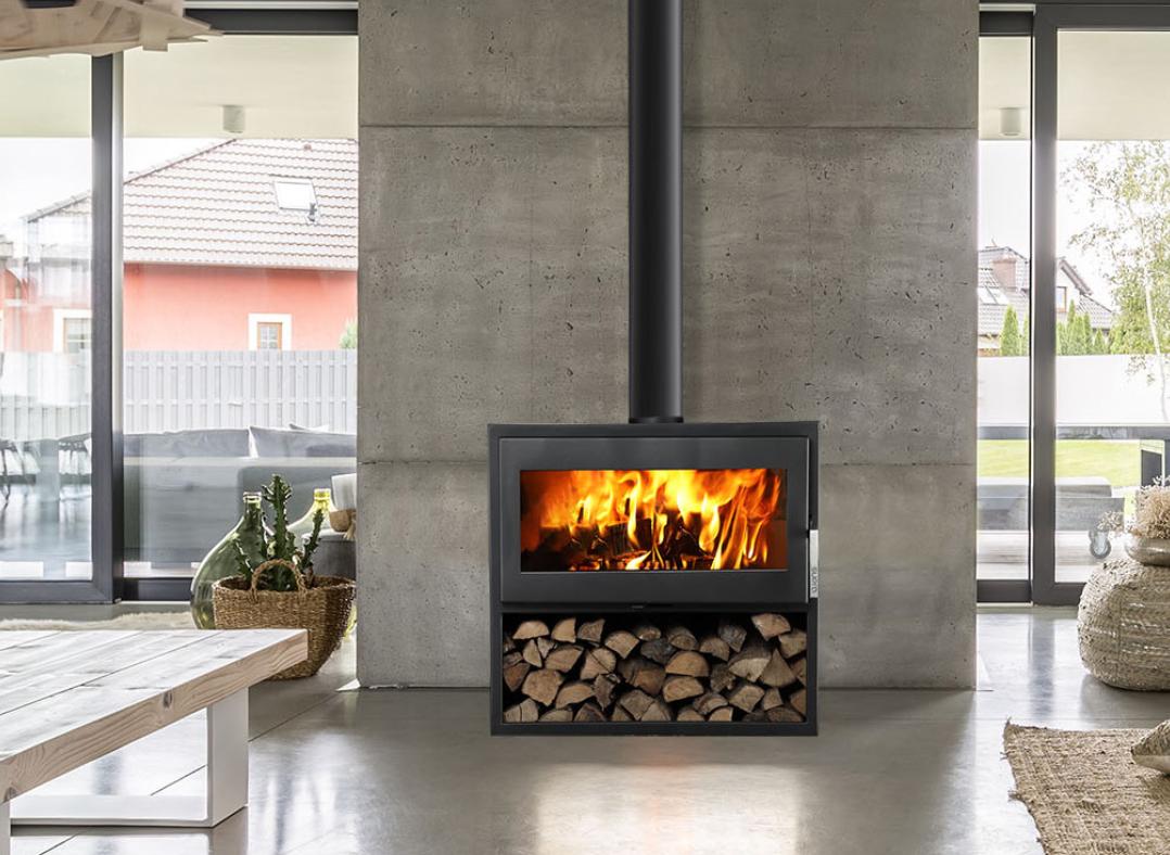 Poêle à bois étanche - SUPRA Larry Bûcher 8.5 kW