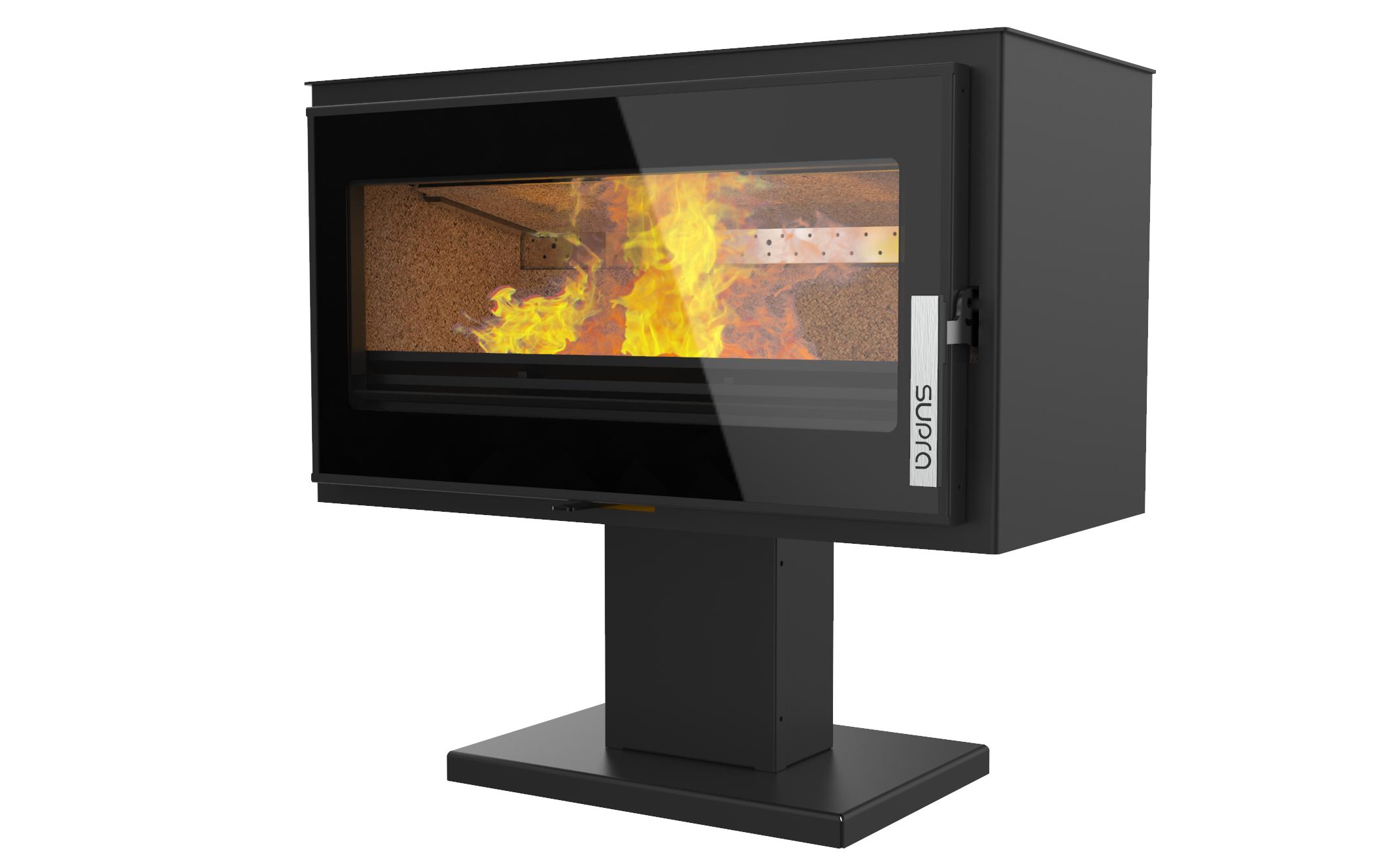Poêle à bois étanche - SUPRA Larry sur Pied 8.5 kW