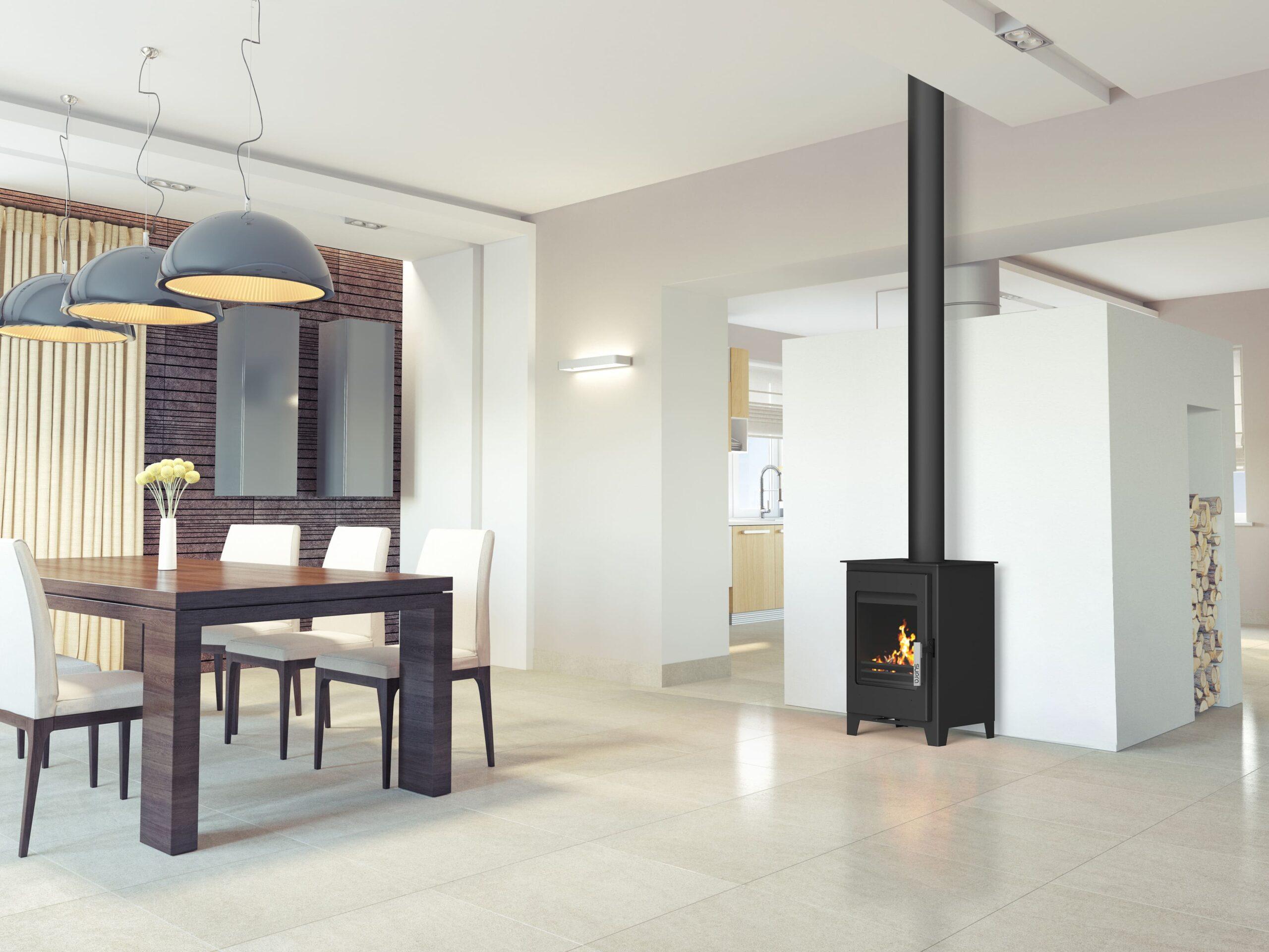 Poêle à bois étanche en fonte - SUPRA Oscar 4.8 kW