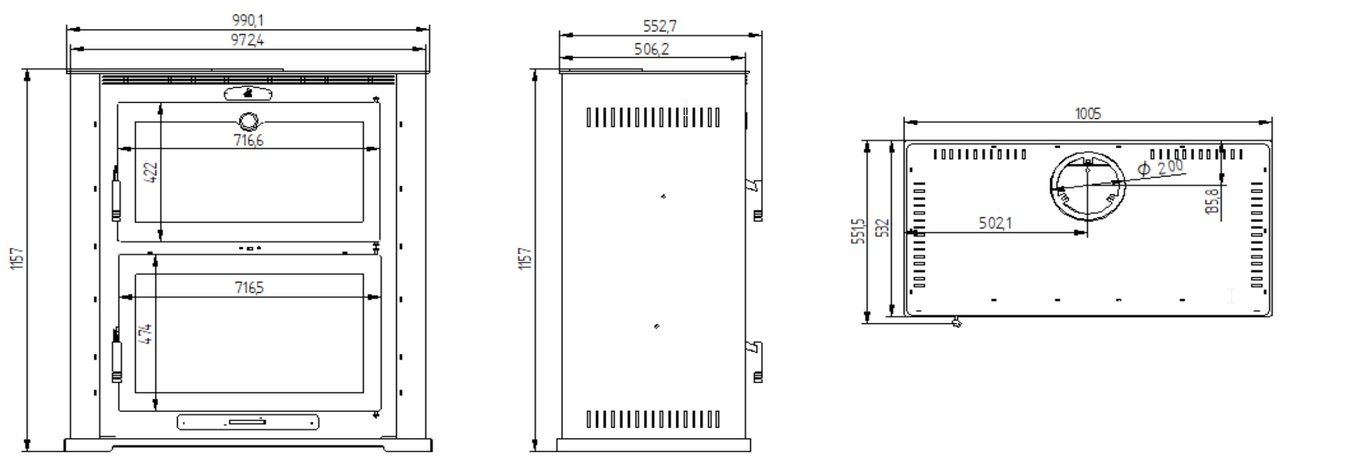 Poêle à bois avec four - FIREMATIC Baltimore 10.9 kW