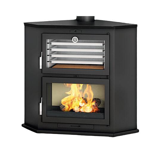 Poêle à bois d'angle avec four - FIREMATIC Texas 10.9 kW