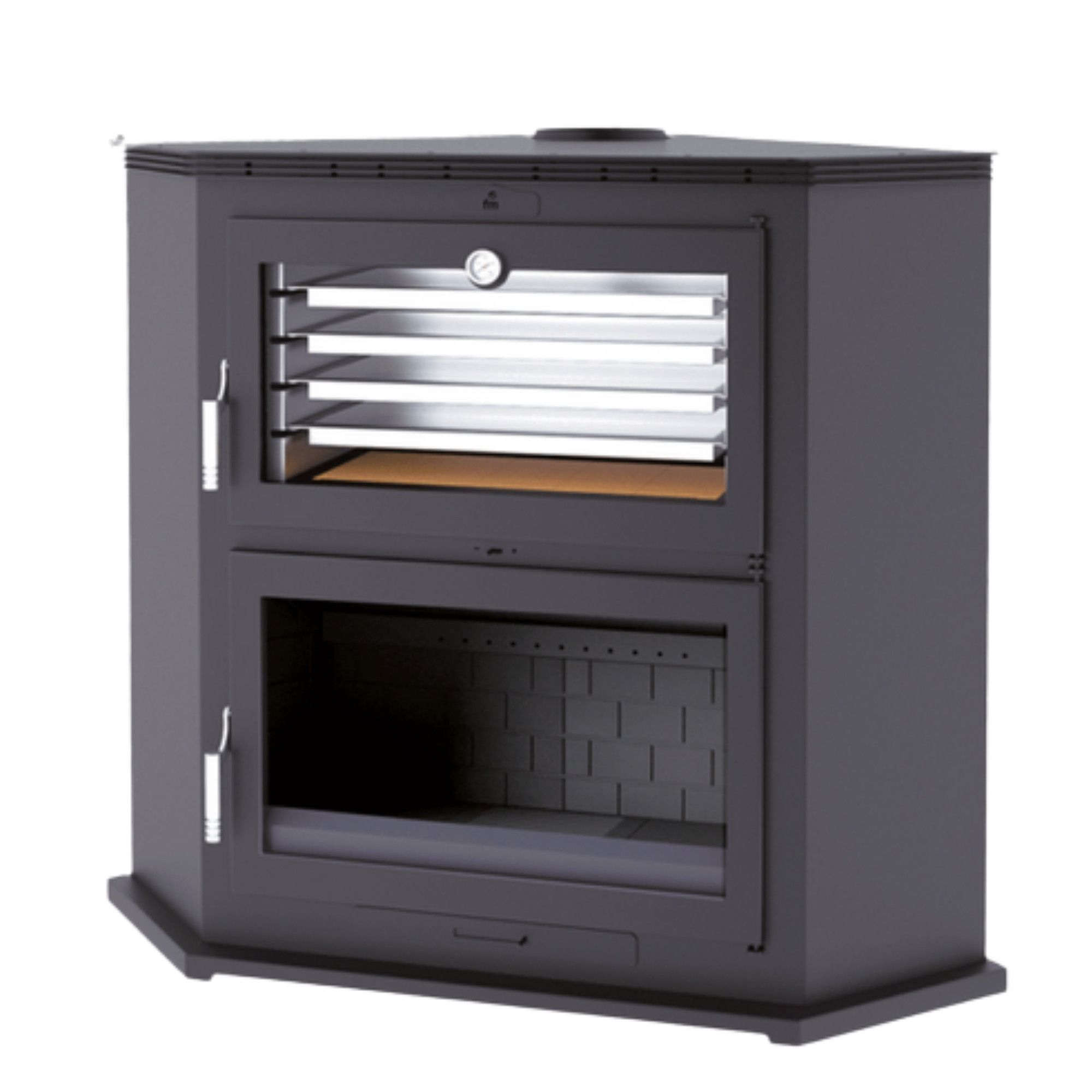 Poêle à bois d'angle avec four - FIREMATIC Texas 10.9 kW