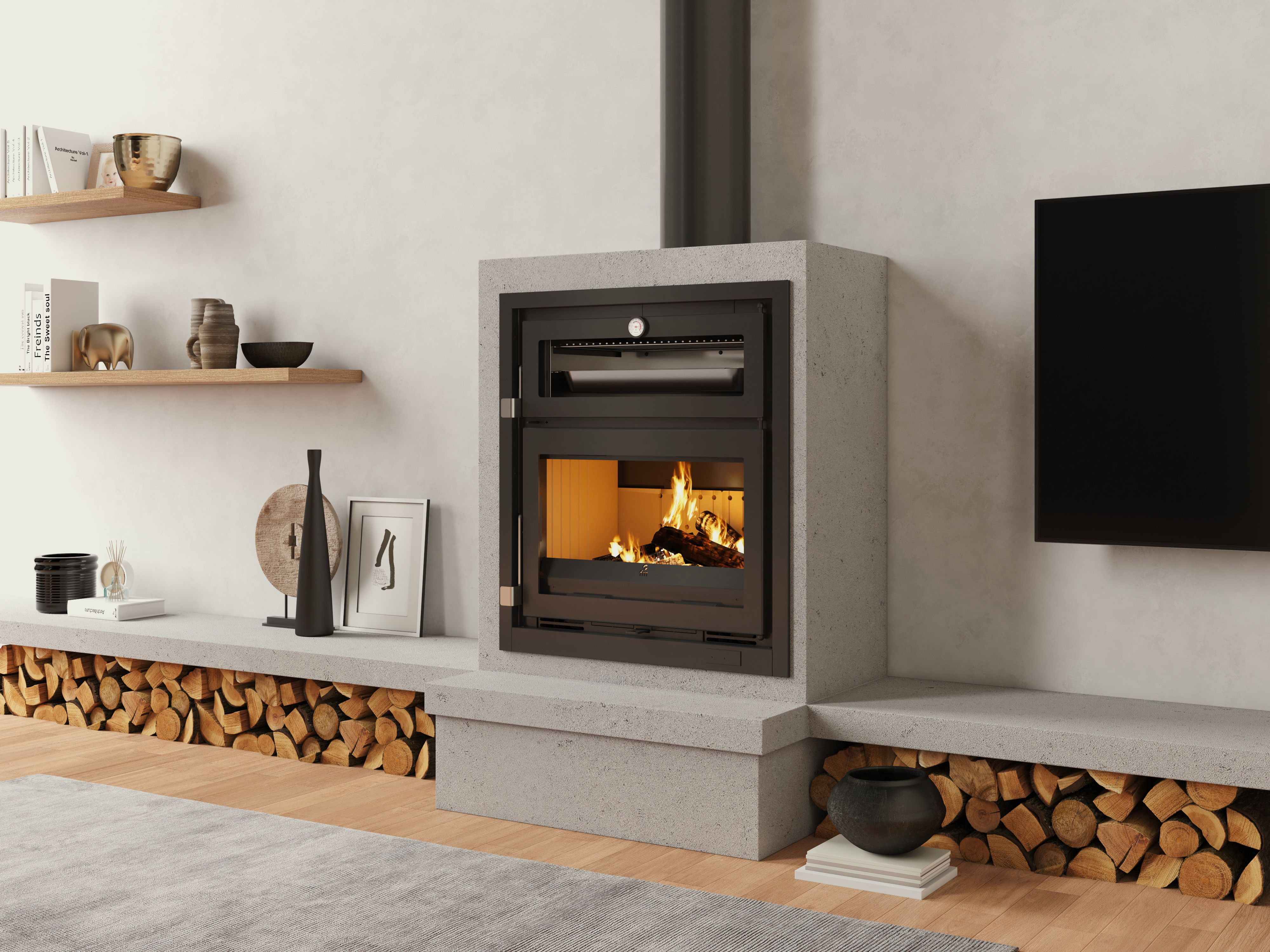 Insert à bois avec four - FIREMATIC Hutto 12.5 kW