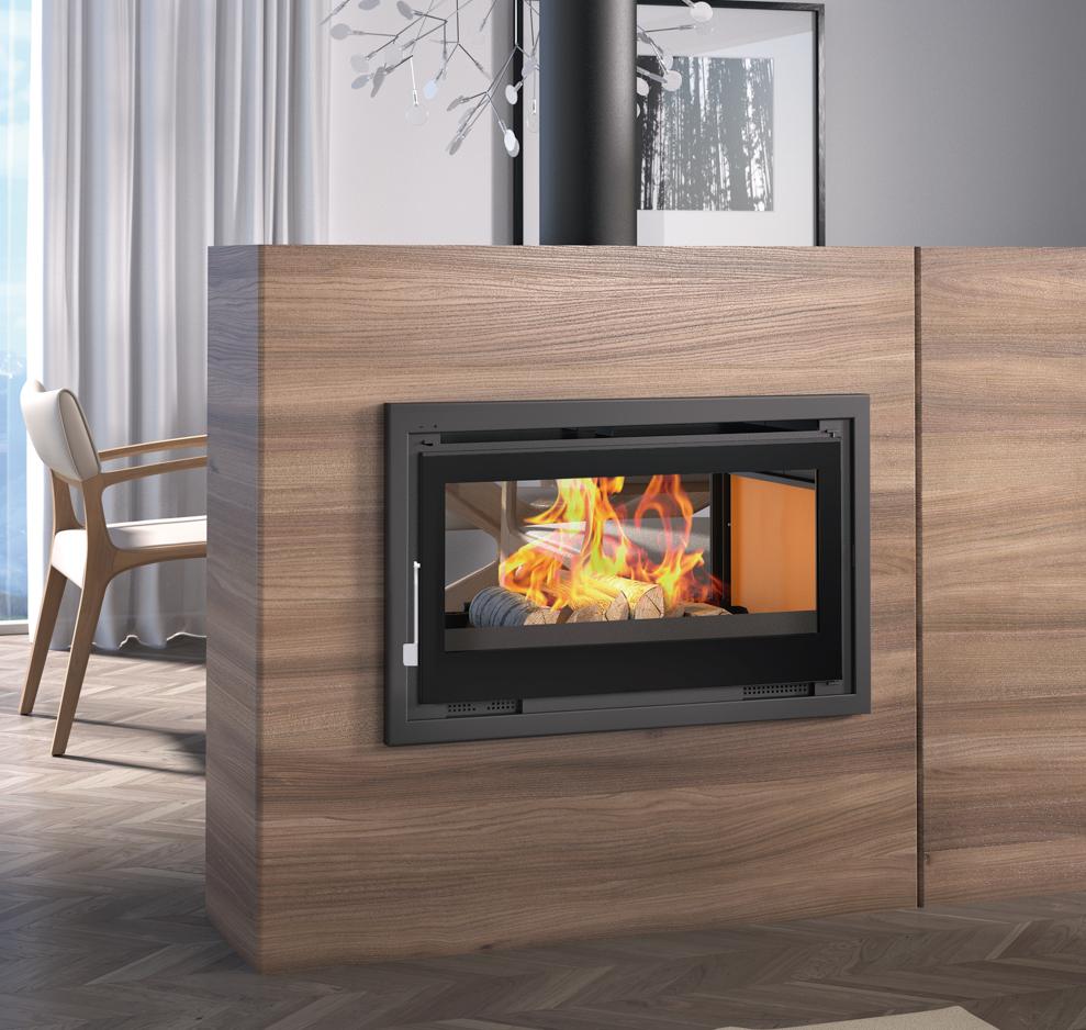 Insert à bois 2 vitres ventilé - FIREMATIC Sana 13.3 kW