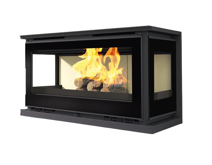 Insert à bois 3 vitres ventilé - FIREMATIC Olly 13.3 kW